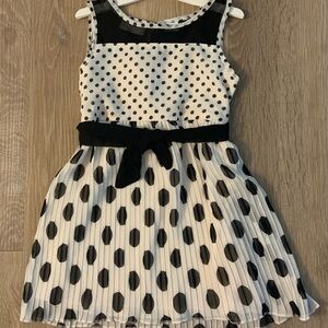 Piper Baby Girl's Size 2T Black & White Polka Dot Lined Sleeveless Sundress